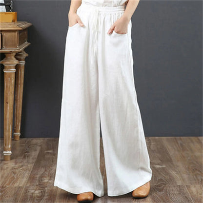 Women Summer High Waisted Palazzo Pants Wide Leg Long Pant Trousers With Pocket Internet celebrity new hot selling