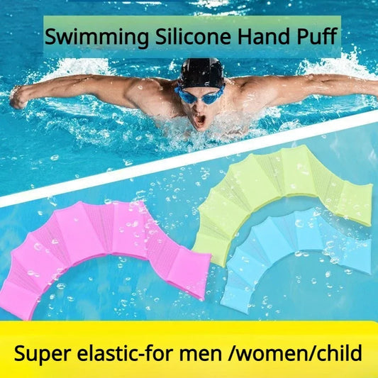 Swimming Flip Board Training Gloves Freestyle Rowing Sailor's Palm Silicone Pad Palm Duck Palm Fingertips Diving Equipment