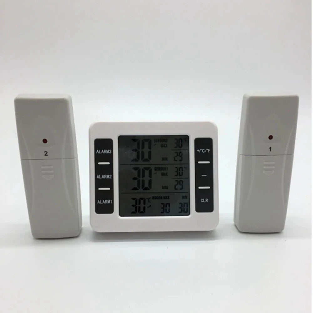 Digital Wireless Refrigerators Thermometer C/F Max Min Cordless Freezers Home Fridge Truck Temperature Sensor Monitor -40℃~60℃