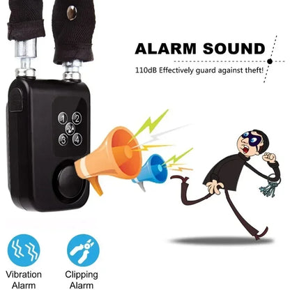 Bicycle Anti-theft Alarm Lock Bluetooth Smart Control 110dB Security Smart Bike Alarm Lock Waterproof Vibration Burglar Alarm