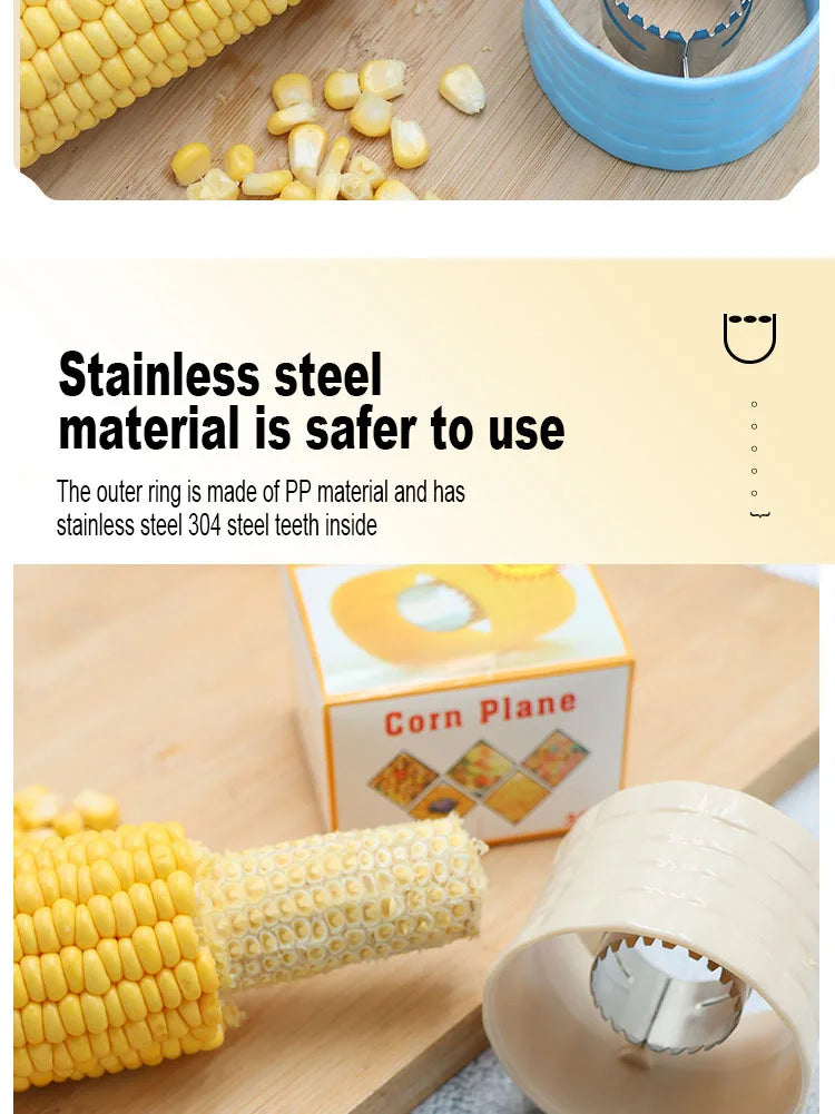 Stainless Steel Corn Thresher Fruit Vegetable Tools Easy Peeling Corn Thresher Peeler Corn Cob Remover Kitchen Accessories