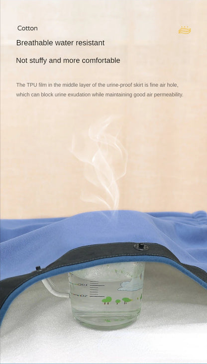 Adult Elderly Diaper Skirt Cloth Diaper for Bedridden Paralyzed Washable Cotton Diaper Pad for Menstrual Waterproof Leak-proof