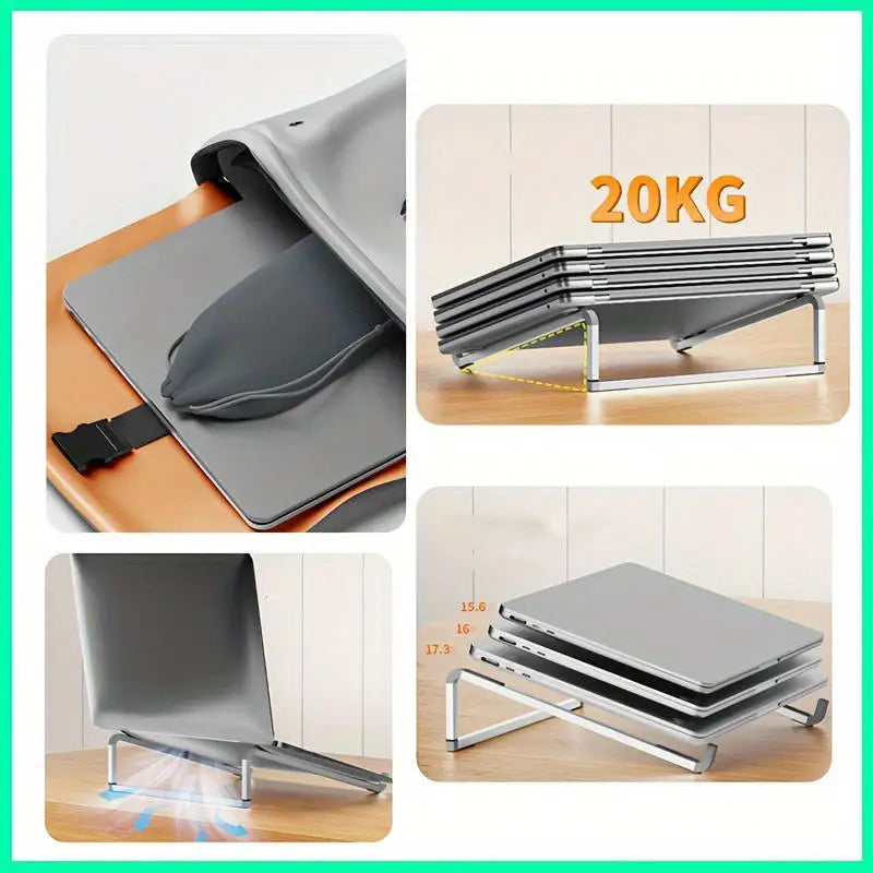 Laptop Stand For Folding Adjustable Aluminum Computer PC Tablet Stand Notebook Tablelaptop Holder Heat Dissipation