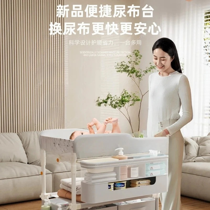 Diaper table Baby care table Portable multi-function foldable bath Baby bed changing diaper touch table