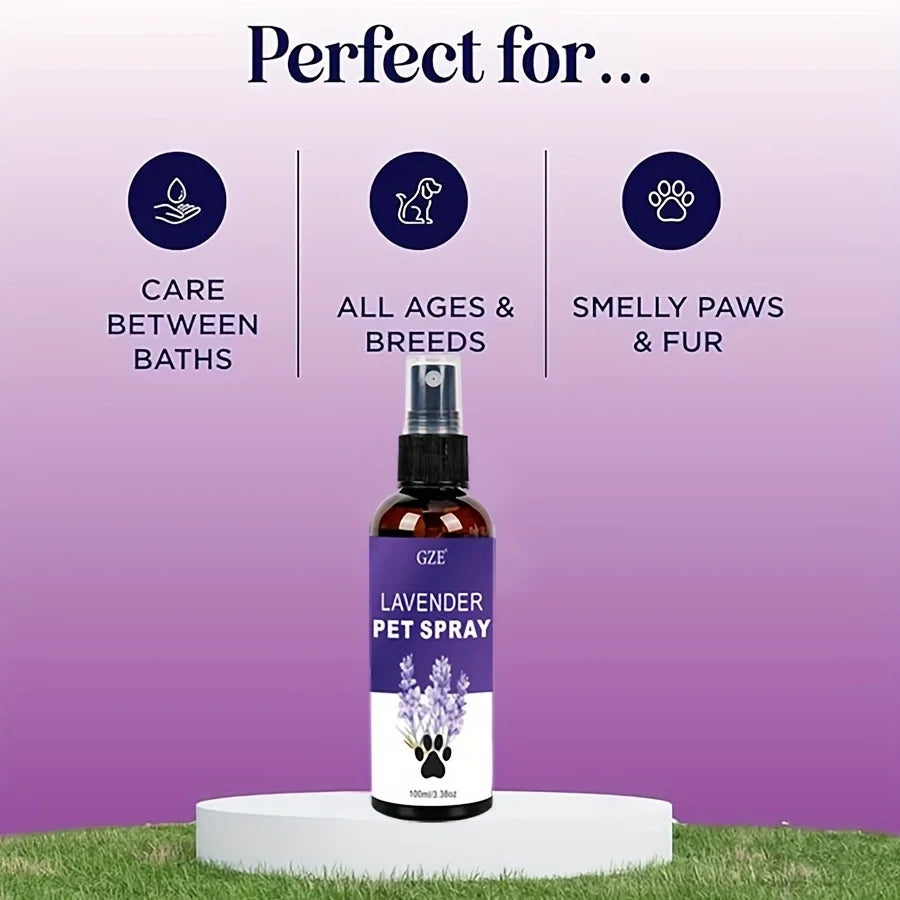GZE Lavender Cat and Dog Repellent Spray - Natural Pet Repellent for Indoor and Outdoor Use - Long Lasting Formula for Training