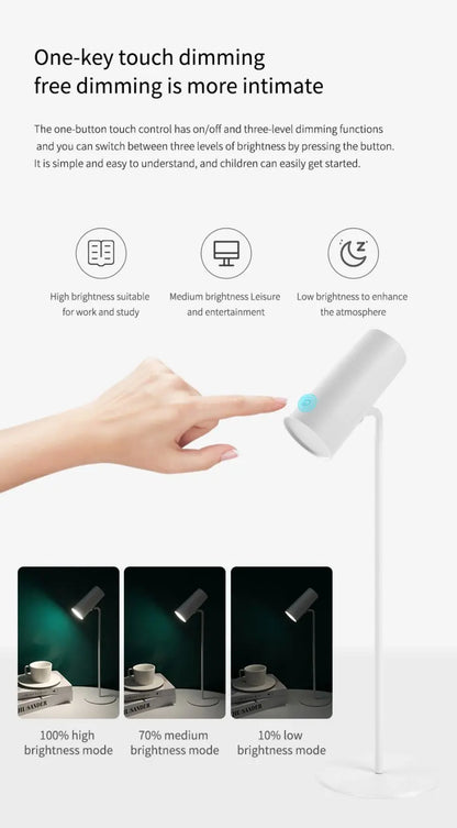 LED Table Lamp for Study Eye Protection USB Touch Dimming Reading Light Flashlight Bedroom Bedside Decor Photo Sunset Desk Lamps