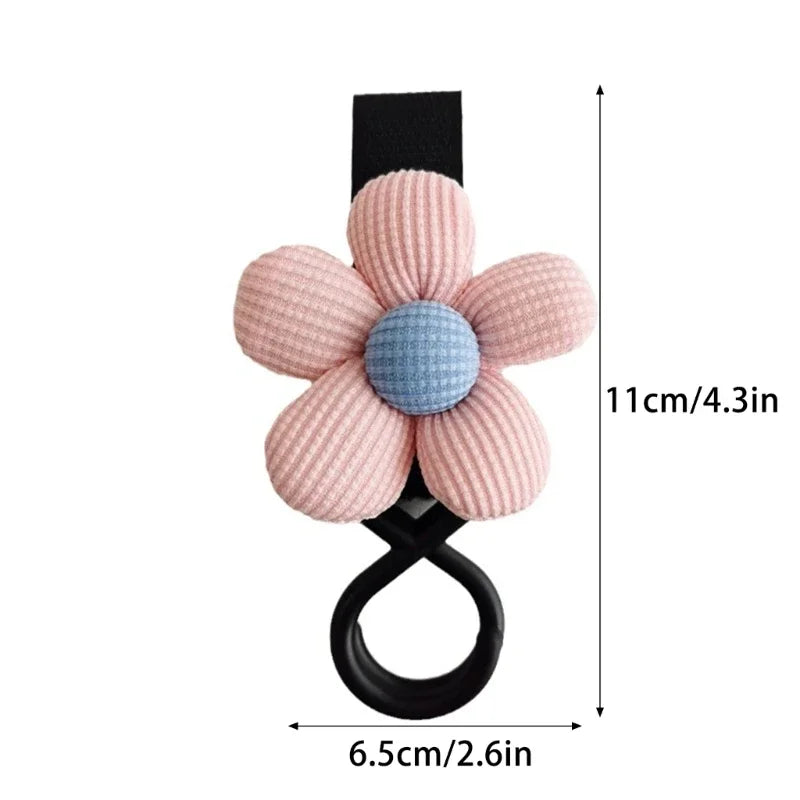 Baby Stroller Hook Sweet Flower Children Cart Umbrella Hanging Bag Storage Loop Hook Infant Supplies Storage Accessories