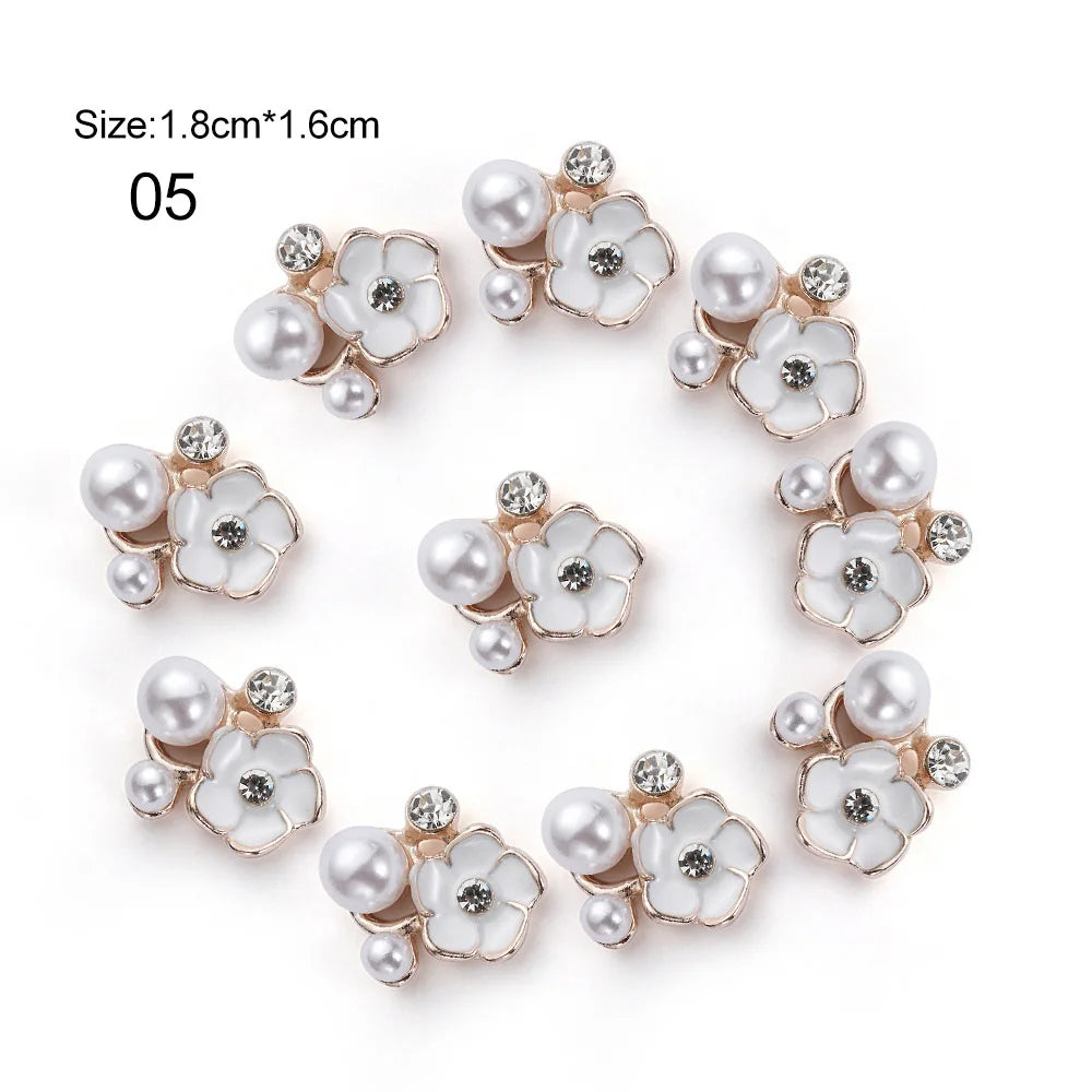 10 PCs 15/20/25MM Round Metal Rhinestone Buttons for Clothing DIY Sewing Accessories Wholesale Luxury Fashion Apparel Decoration