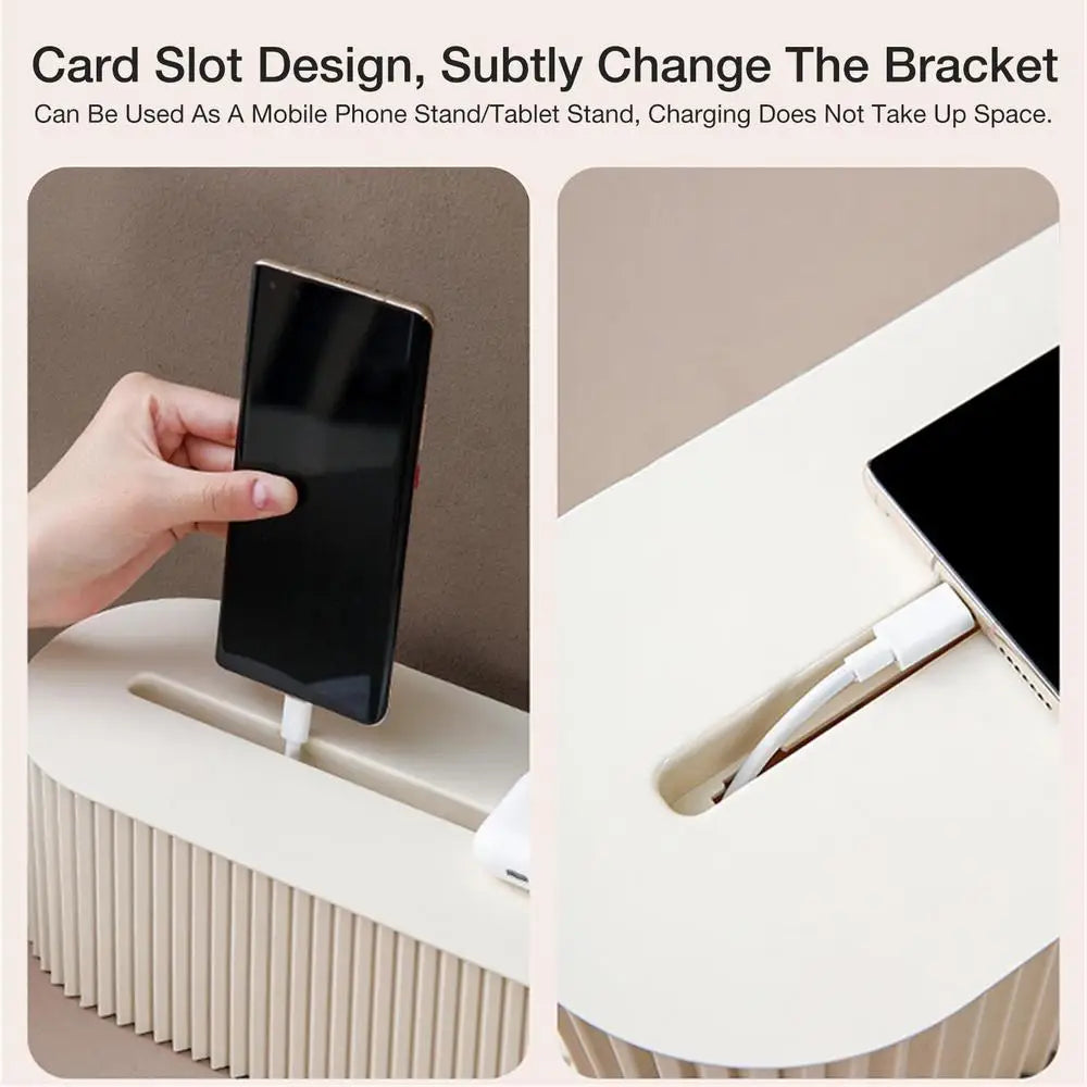 Cable Storage Cases Power Strip Boxes Cord Hider and Management Box Flexible Wire Storage Extension Hider for Desk Home Kitchen