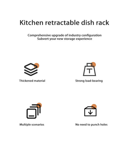 Kitchen Gadgets Sticky Plate Knife Fork Chopsticks Cup Drain Rack Kitchen Retractable Dish Drain Sink Suitable For Kitchen Sinks