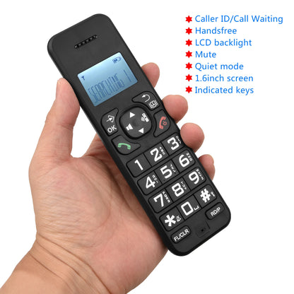 Cordless Phone Caller ID/Call Waiting 1.6 inch Backlight LCD 3 Lines Screen Display Rechargeable Batteries 16 Languages US PLUG