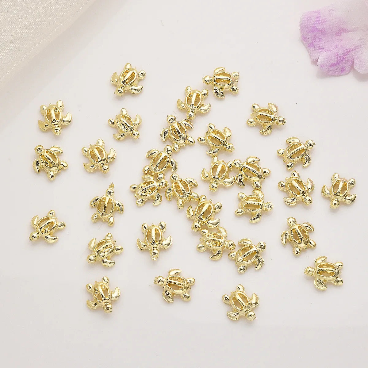50Pcs New Nail Accessories Cute Hollow Turtle Summer Style Nail Accessories Accessories