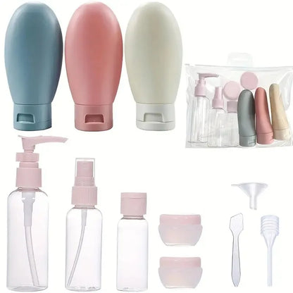 11PCS Travel Bottles Set, Travel Containers Leak-Proof Silicone Squeezable Containers Bottles Set for Shampoo Conditioner Lotion