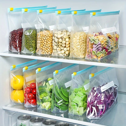 45pcs Ziplock Storage Bags-Leak-Proof,for Fruits,Vegetables, Grains & Meats | Ideal for Kitchen Organization & Food Preservation