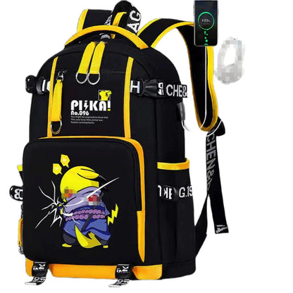 TAKARATOMY Backpack Trolley School Bag Pikachu School Bag Stationery Storage Backpack Multifunctional Travel Bag School Season