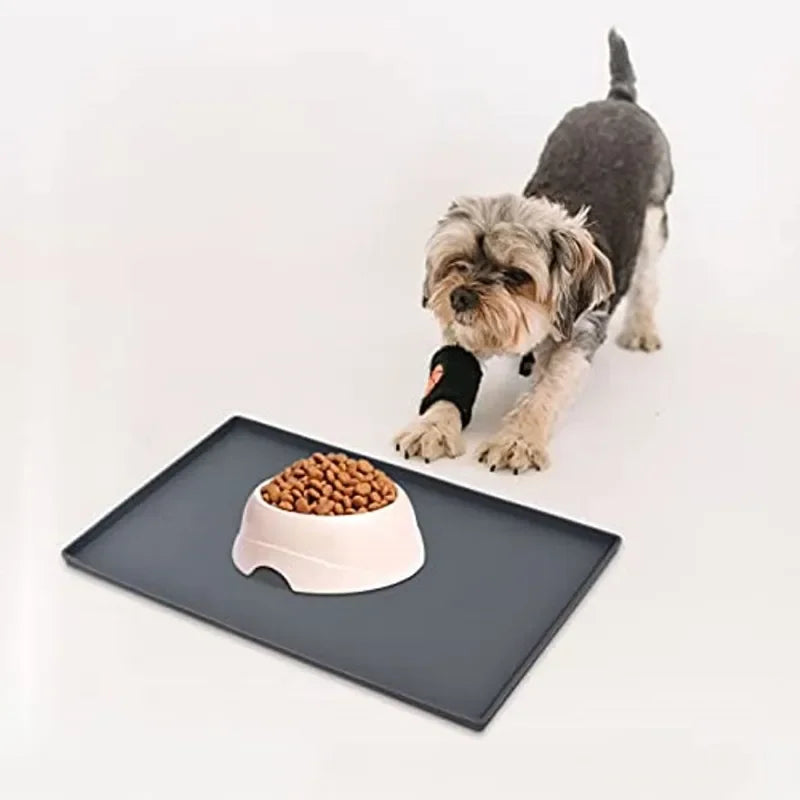 Silicone Pet Meal Mat Pet Waterproof and Anti Slip Cat Food Mat No Cleaning Required Puppy Feeding Bowl Mat Pet Accessories