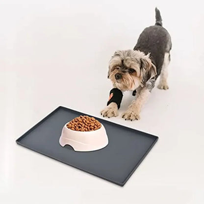 Silicone Pet Meal Mat Pet Waterproof and Anti Slip Cat Food Mat No Cleaning Required Puppy Feeding Bowl Mat Pet Accessories