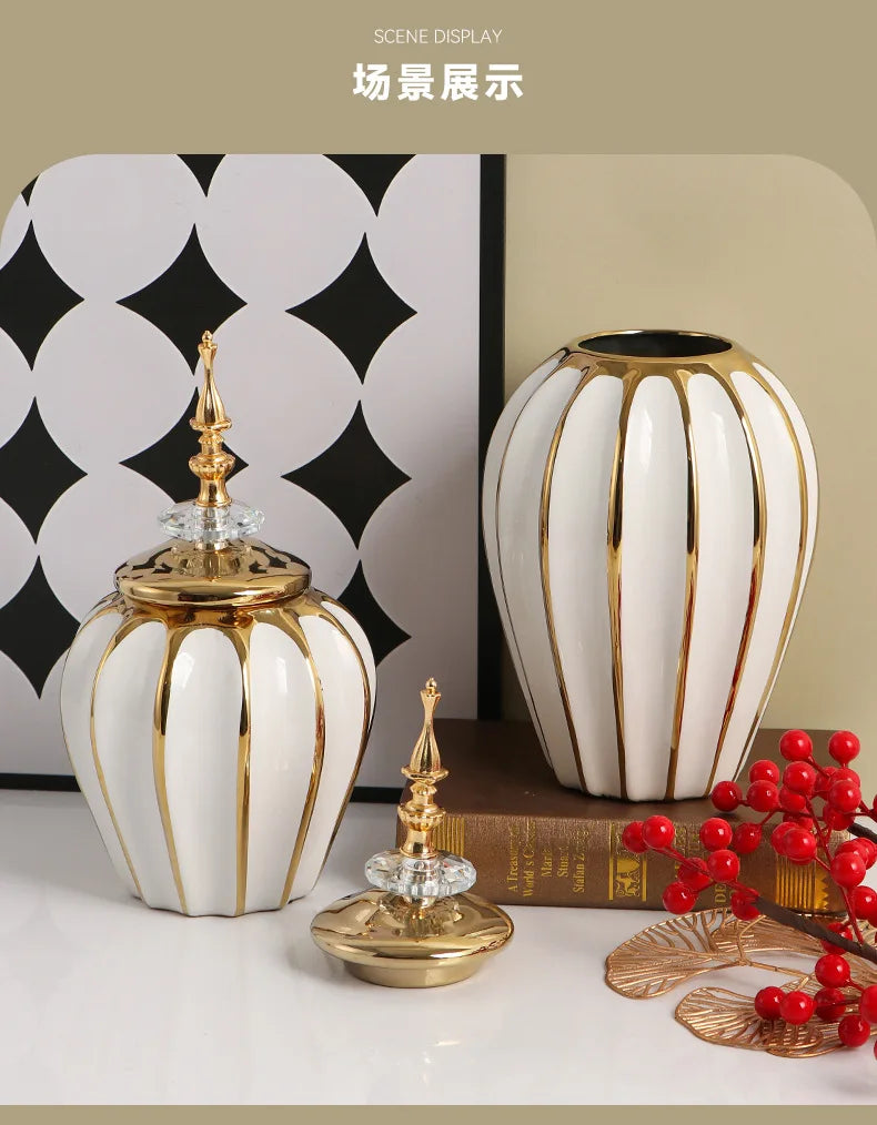 General's Universal Jars Storage Jar Light Luxury Ceramic Vase Craft Ornaments Middle Eastern Home Decor and Decor Items Bottles