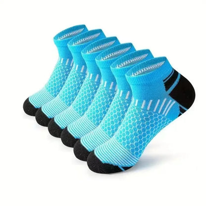 Sports socks Men's summer outdoor running fitness socks Deodorant sweat-absorbing breathable short boat socks 5 pairs