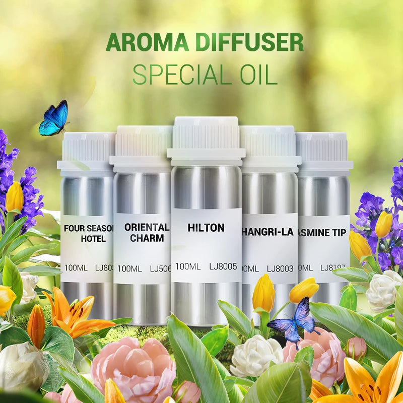 3 Pcs 100ml Essential Oils for Diffuser Humidifier Aroma Oil Pure Natural Humidifying Diffuser Essential Oils Home Hotel Bedroom