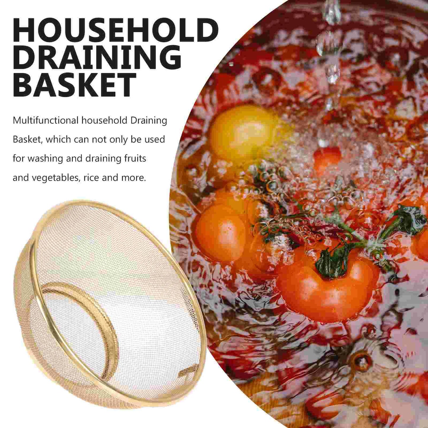 Stainless Steel Oil Filter Strainer Fine Mesh Sieve Colander Rice Drainer Metal Strainers Kitchen Tools Dining Accessories Food