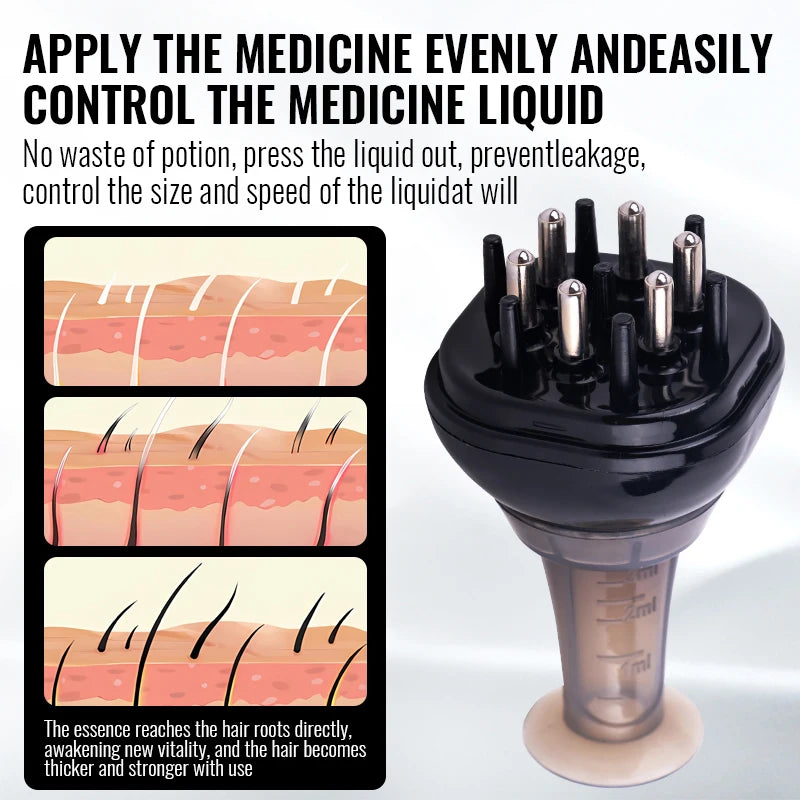 Scalp Applicator Liquid Comb For Hair Scalp Treatment Essential Oil Guiding Massager Brush Hair Growth Serum Oil Apply Device