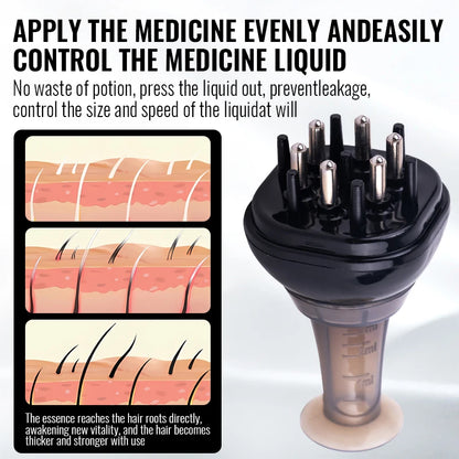 Scalp Applicator Liquid Comb For Hair Scalp Treatment Essential Oil Guiding Massager Brush Hair Growth Serum Oil Apply Device