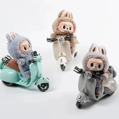 Labubu Accessories Labubu Have A Seat Toy - Labubu Scooter with LED Lights & Music Cute Desk Decor for Labubu Doll Collectors