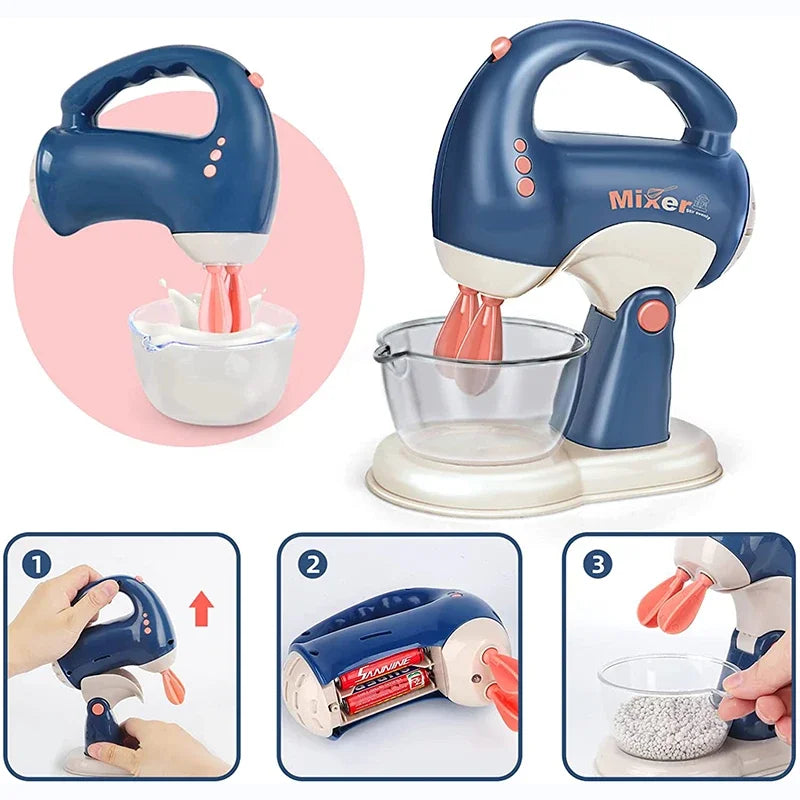 Electric Vacuum Cleaner Kitchen Toys Simulation Juice Machine Microwave Pretend Play Washing Machine Kids Household Appliances