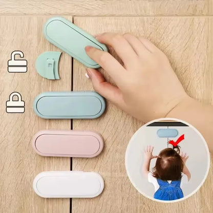 Children's Drawer Safety Latch Cabinet Door Protection Baby Anti Pinch Hand Invisible Lock Opposite Door Wardrobe Lock