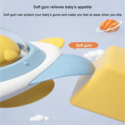 Baby Soothe Toy Cartoon Airplane Soothe Baby Artifact Baby Bath Fun Sucker Spinner Early Education Table Games