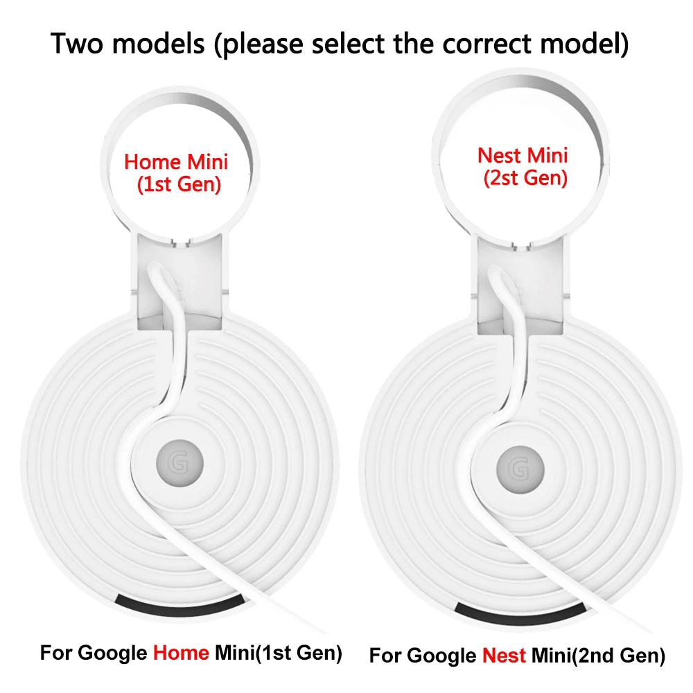 Outlet Wall Mount Stand For Google Home Mini (1st Gen) Google Nest Mini (2st Gen) Cord Management For Google Mini Speaker Holder