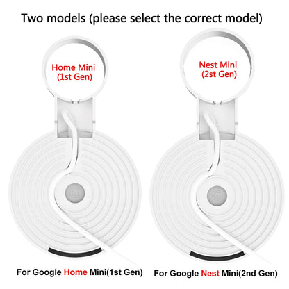 Outlet Wall Mount Stand For Google Home Mini (1st Gen) Google Nest Mini (2st Gen) Cord Management For Google Mini Speaker Holder