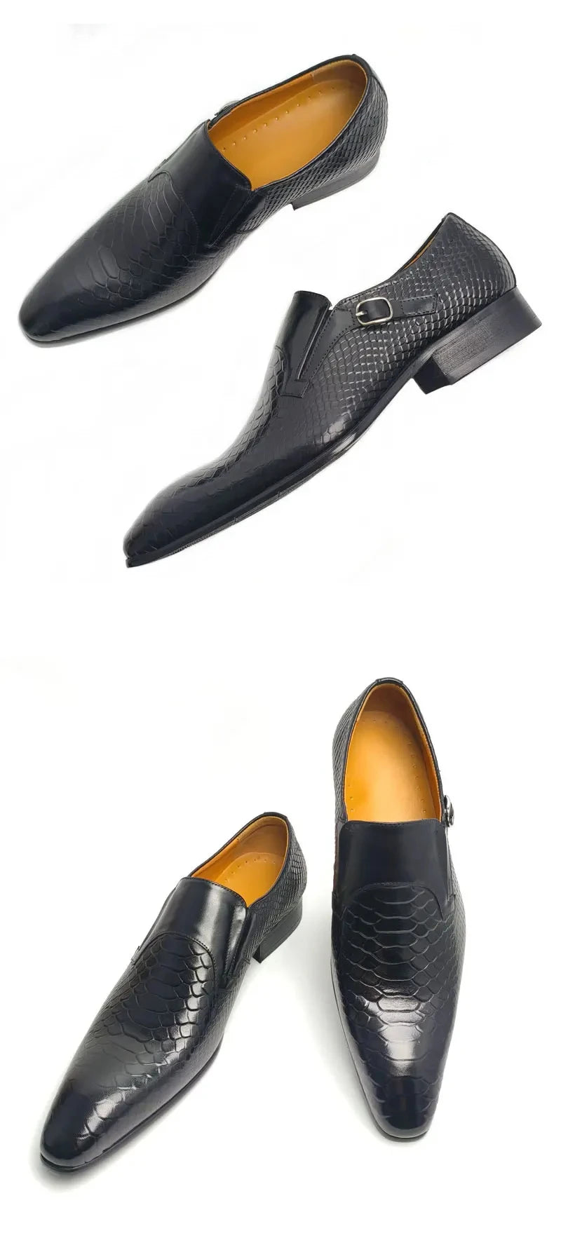 Fashions slip-on loafers buckle leather Shoe daily casual shoes men's Business Formal Office Shoes original designer British