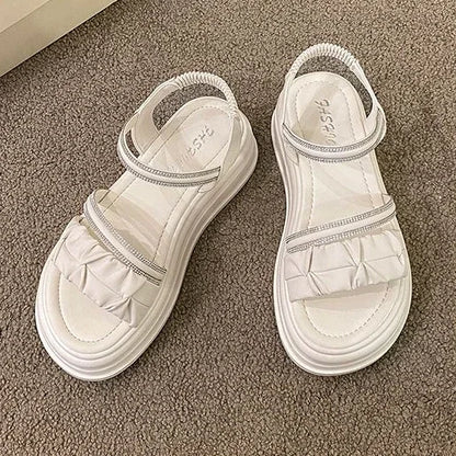 Outdoor Platform Sandals for Women New Breathable Fashion Woman Shoes Summer 2025 Comfortable Trending Pvc Designer Luxury Shoe