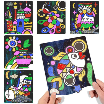 Magical Painting Art Stickers Handmade DIY Student Transfer Sticker Office Cultural Educational Supplies Cartoon Colorful TMZ