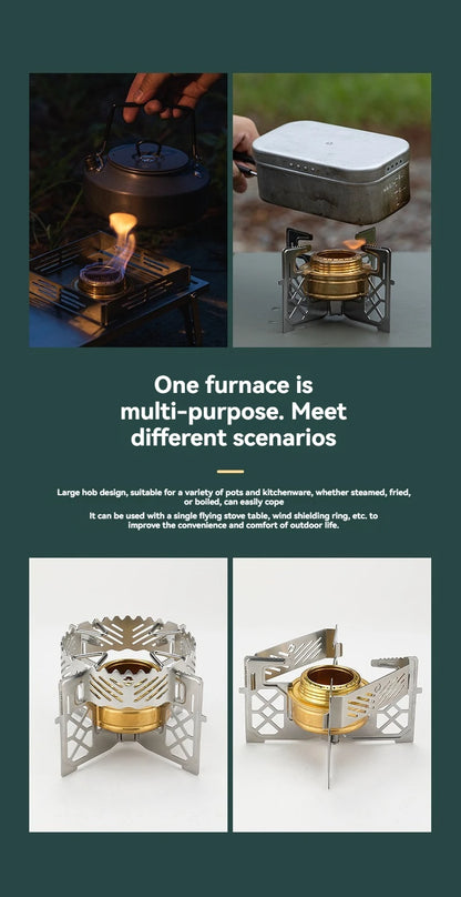 CAMPINGMOON AS-1/AS-ST Outdoor Small Picnic Equipment Alcohol Stove Brass Stove Liquid Alcohol Stove Head Portable Stove