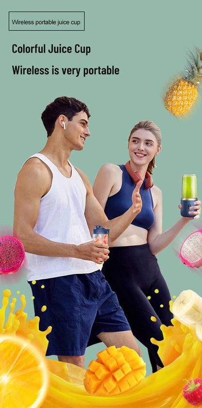 Portable Fruit Juice Blenders Summer Personal Electric Mini Bottle Home USB 6 Blades Juicer Cup Machine For Kitchen