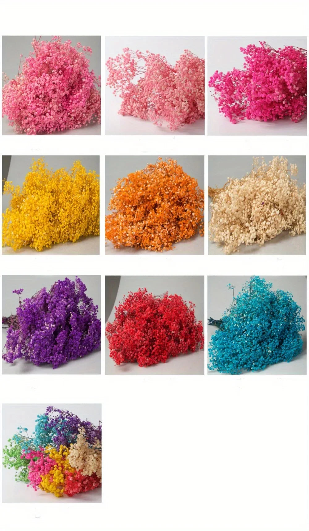 130g Natural Dried Preserved Flowers Babys Breath Home Decoration Natrual Gypsophila Wedding Decor Artificial Flower Photo Props