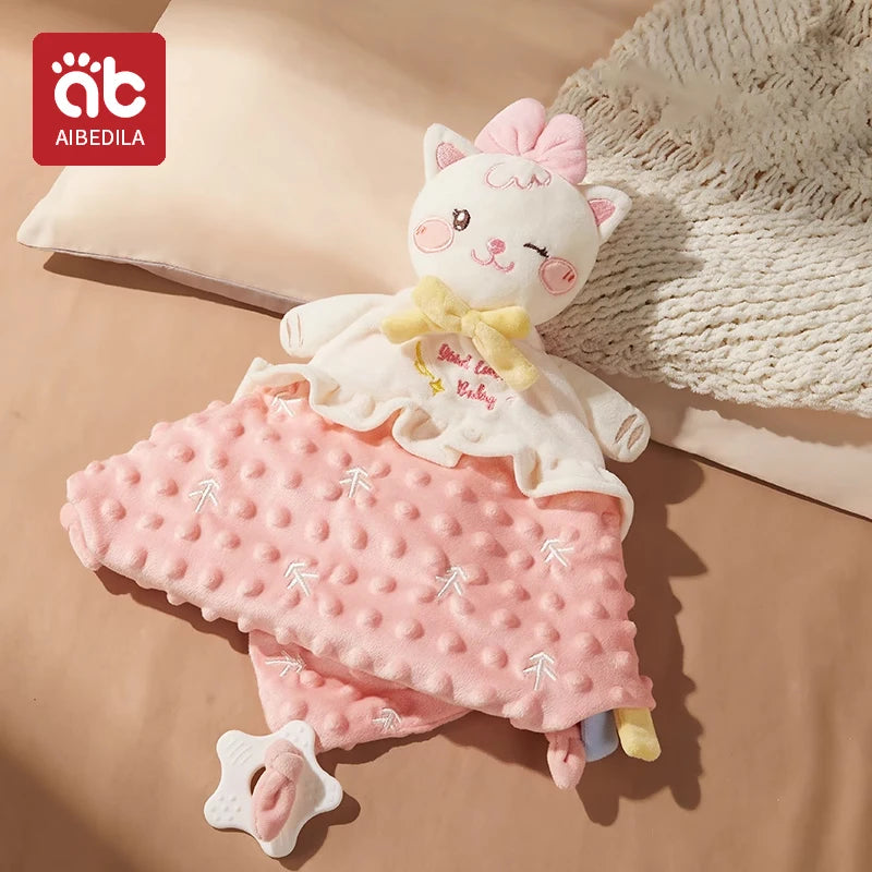 Baby Comforter Blanket Plush Stuffed Animal Security Blanket for Babies Soothe Appease Towel Soft Plush Newborn Sleeping Dolls