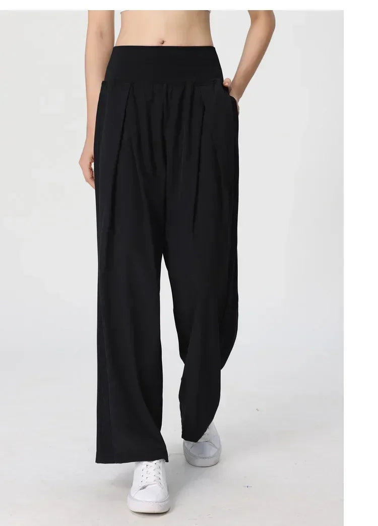 Yoga Pants Outdoor Loose Athletic Casual Pants Running Fitness Wide Leg Pants