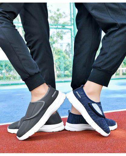 Diabetic Shoes for Men Wide Width Walking Shoes Slip-On Orthopedic Shoes for Swollen Feet Foot Pain Relief Cushion Sneakers