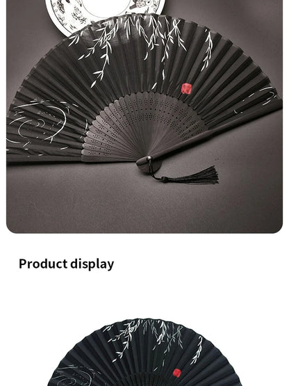 Folding Hand Fan, Retro Style Folding Fan, Birthday Gift, For Dance Performance, Decoration Props