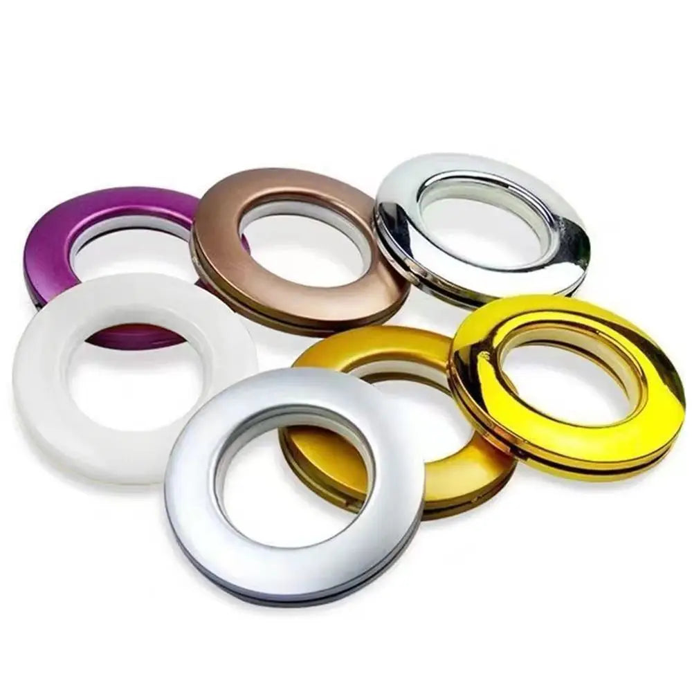 Plastic Curtain Eyelet Ring Curtain Grommet Top Mute Hanging Curtain Ring for Bathroom Living room Home Decor Curtain Accessory