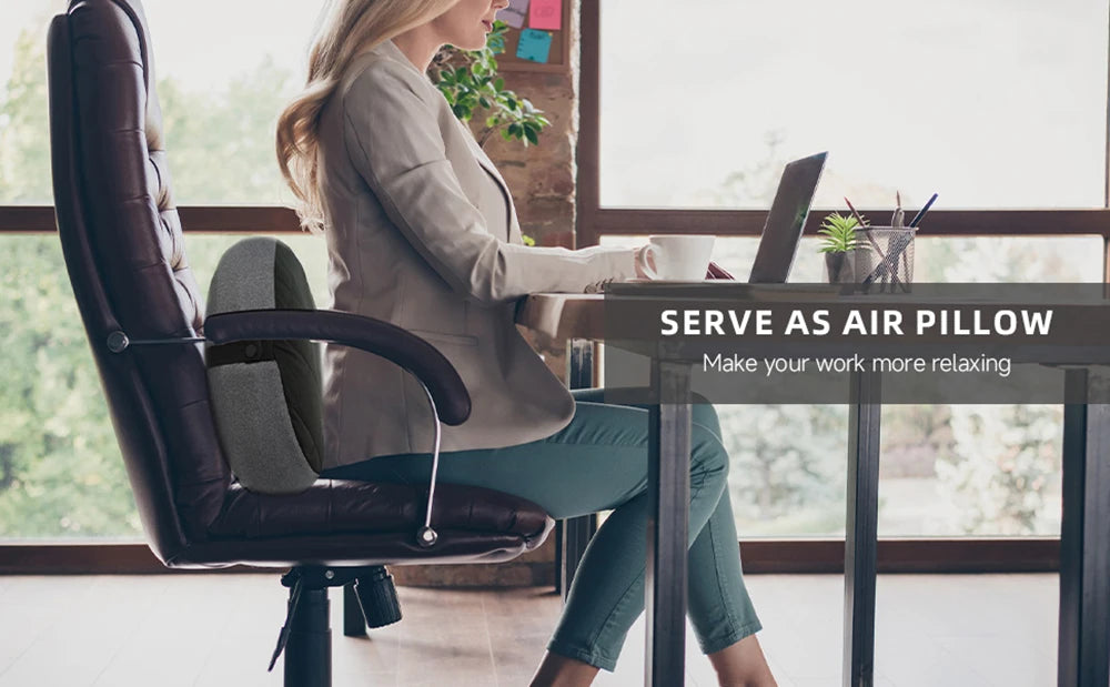 Inflatable Camping Pillow with Removable Washable Cover,Travel Pillow for Neck Support,Hiking,Backpacking,Office,Airplane,Car