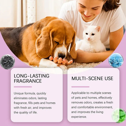 100ml Pet Odor Eliminator Fresh Scent Spray For Dogs Cats Home Deodorizing Solution With Harness Attachment