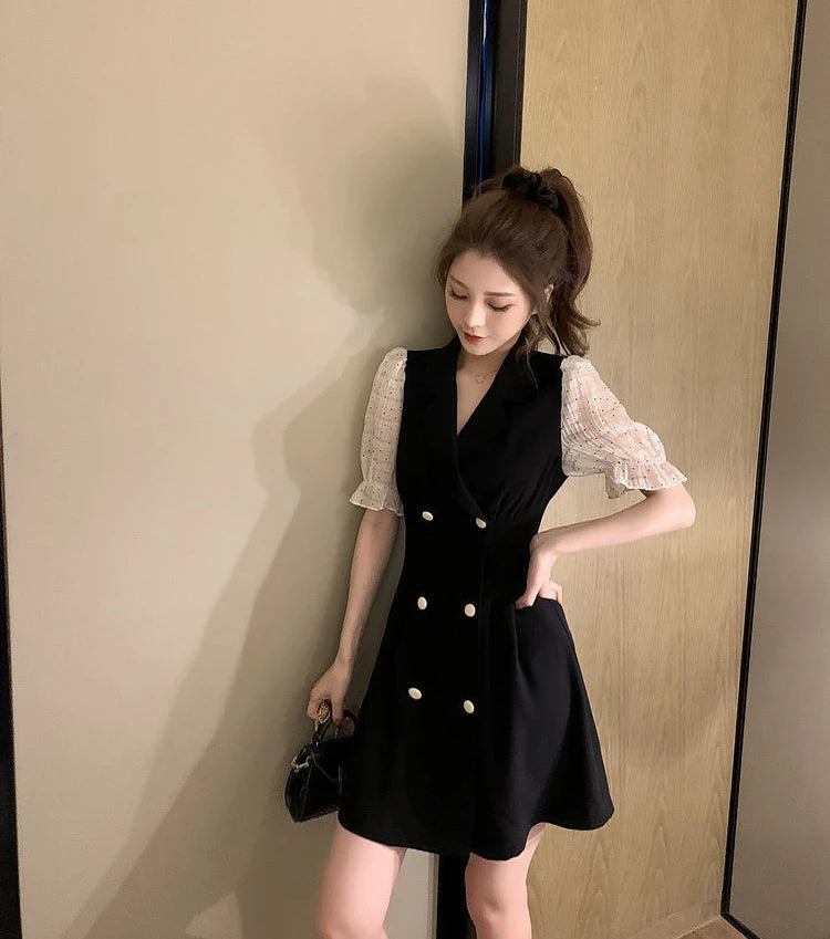 Clothes Mesh Dresses for Women 2024 Formal Occasion Blazer Holiday Woman Dress New Features of In Hot Fashion Sensual Sexy Loose