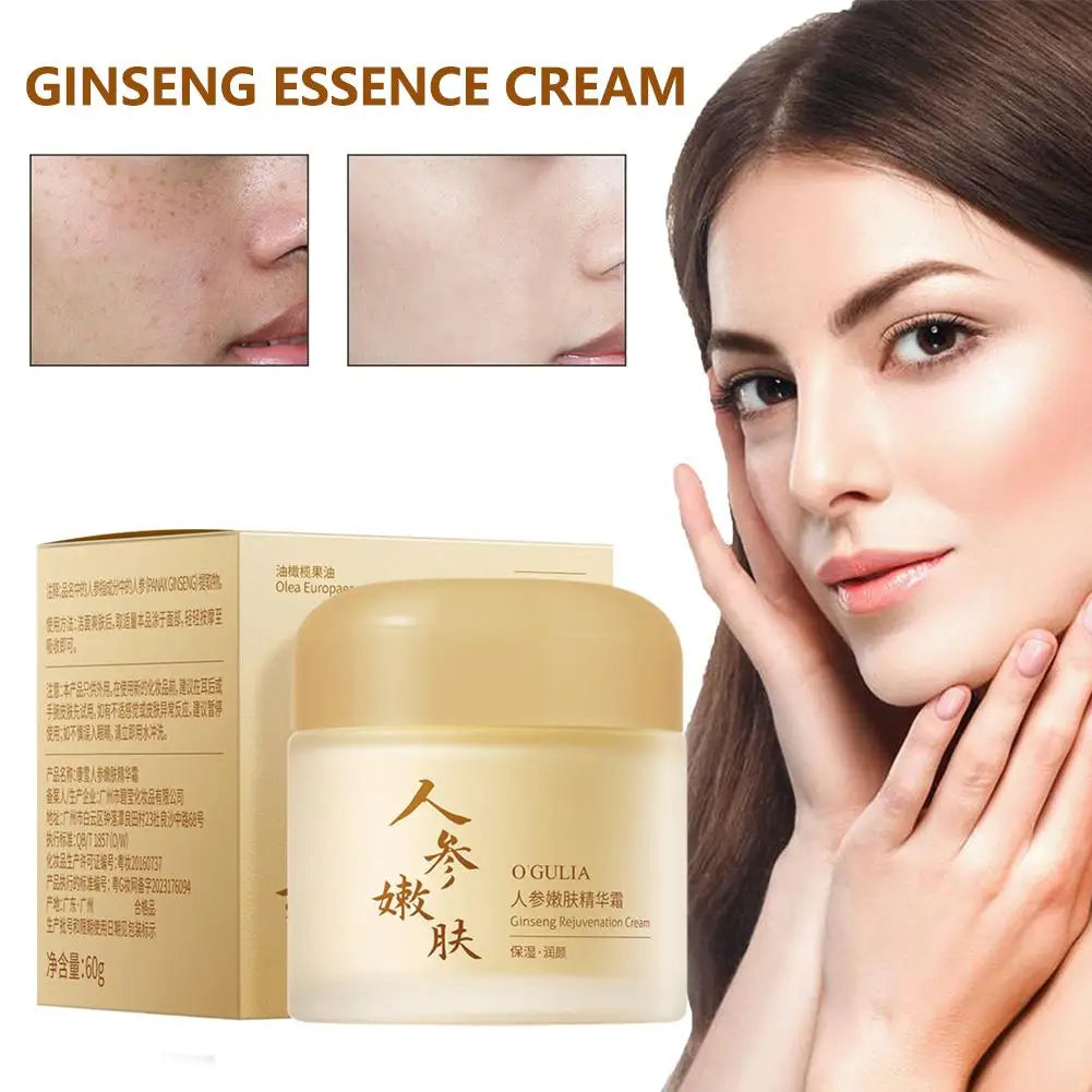 Ginseng Face Cream Firming Brightening Water Moisturizer for Smooth, Radiant Skin, Anti-Aging Skincare Facial Cream Skincare
