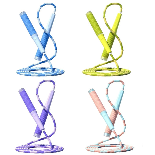 Beads Skipping Rope, Fitness Jumping Rope for Kids, Man and Women Tangles Frees Segmented Adjusted Length Jump Rope