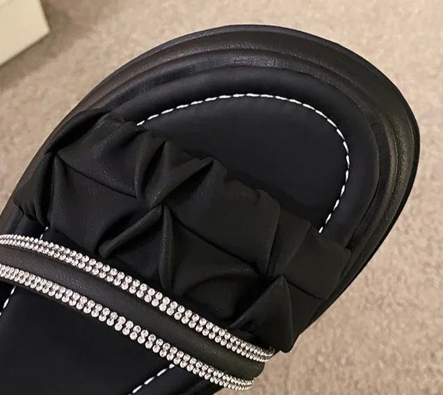 Outdoor Platform Sandals for Women New Breathable Fashion Woman Shoes Summer 2025 Comfortable Trending Pvc Designer Luxury Shoe